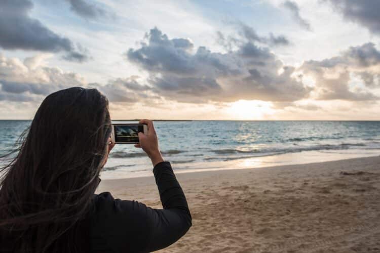 Touriste sur la plage de Wimereux
