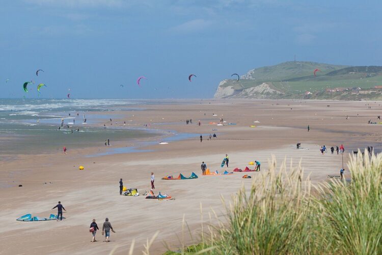 Kitesurf sur la plage de Wissant