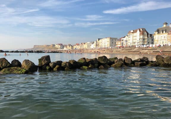 Ville de Wimereux vue du bord de mer