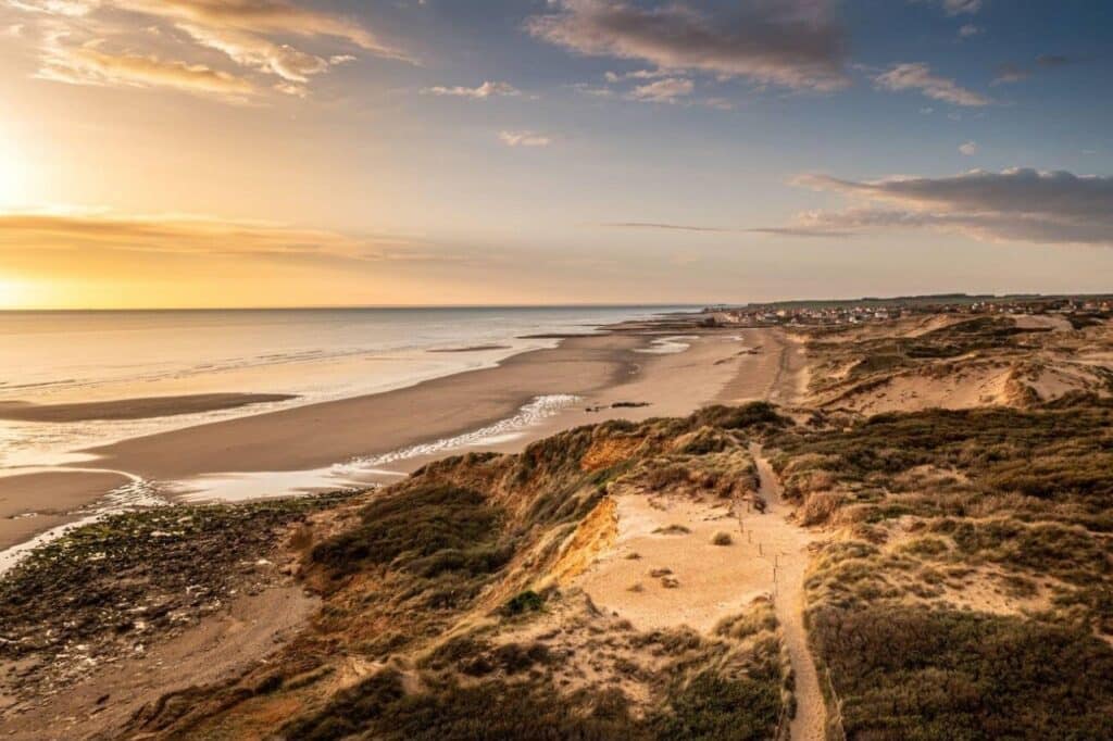 Dunes de la Slack au coucher du soleil