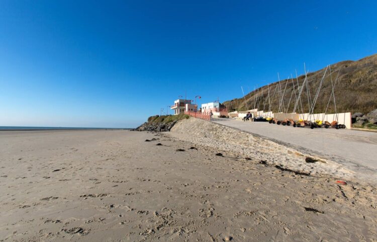 Plage d'Équihen dans le Pas-de-Calais
