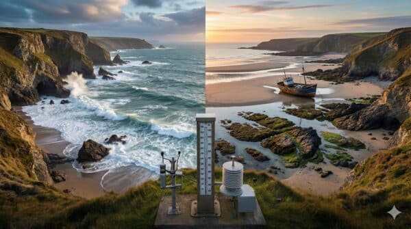 Marée montante et marée descendante