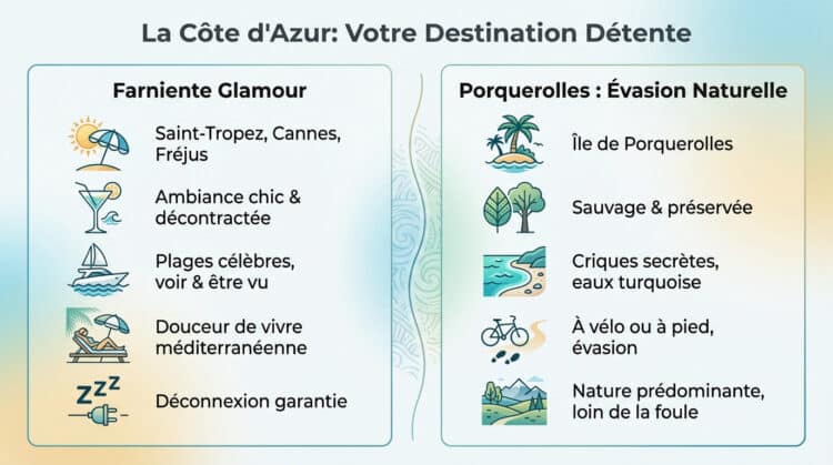 Infographie vacances sur la Côte d'Azur